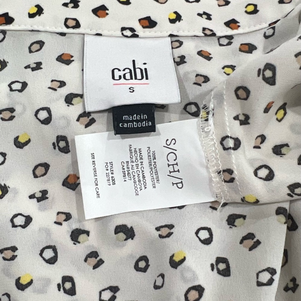 CAbi animal print/ leopard Blouse - Picture 3 of 3